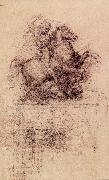 LEONARDO da Vinci, Study Fur the Trivulzio-monument